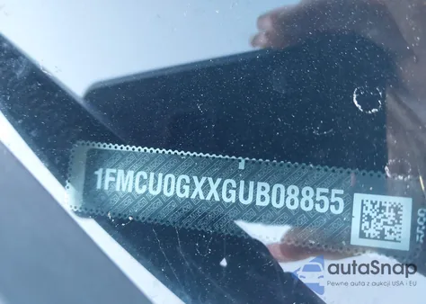 2016 Ford Escape Se from USA, damaged, VIN 1FMCU0GXXGUB08855